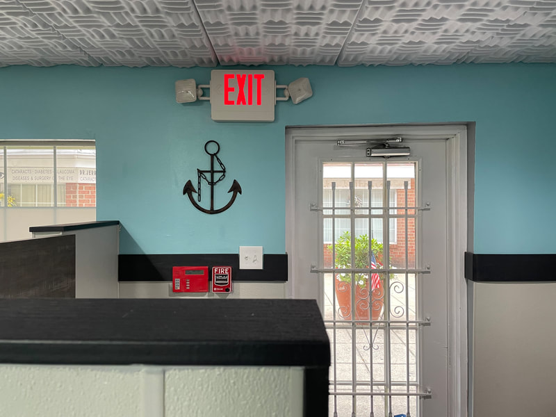 PupsPort Dog Daycare front door in South Philly, Philadelphia.